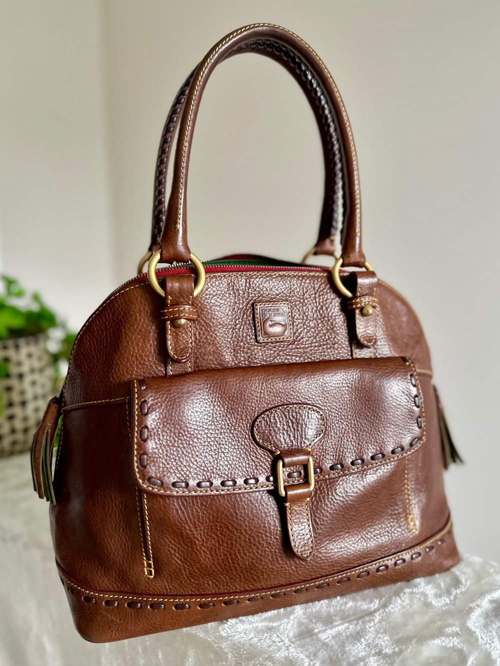Dooney & Bourke Florentine Domed Front Pocket Shoulder Bag - Picture 15 of 15
